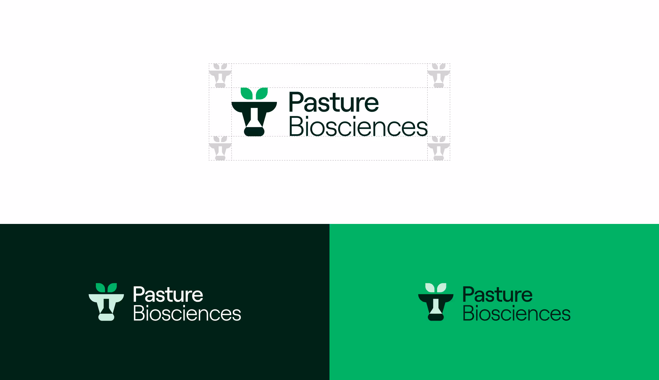 Pasture Biosciences logo lockups